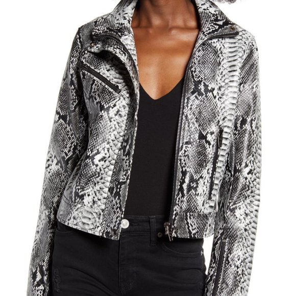 Blank NYC Anaconda snake print jacket NEW - Picture 2 of 4
